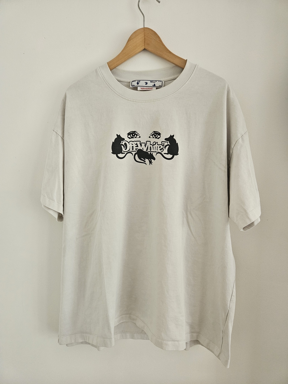 Off-White Shirt Mens Extra Large Permanent Cat Over Skate Mens Collection 2013